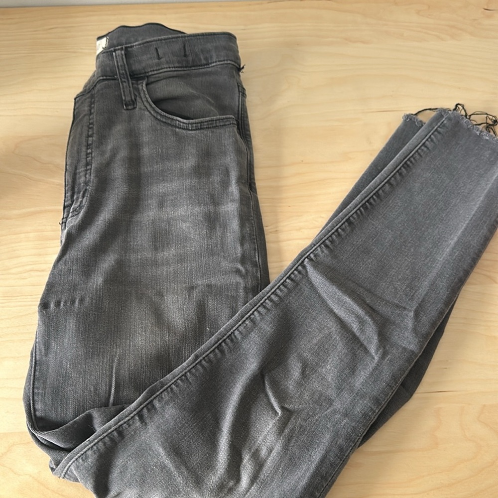 Madewell gray 9inch mid rise skinny jeans